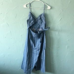 Denim Striped Dress with cut out